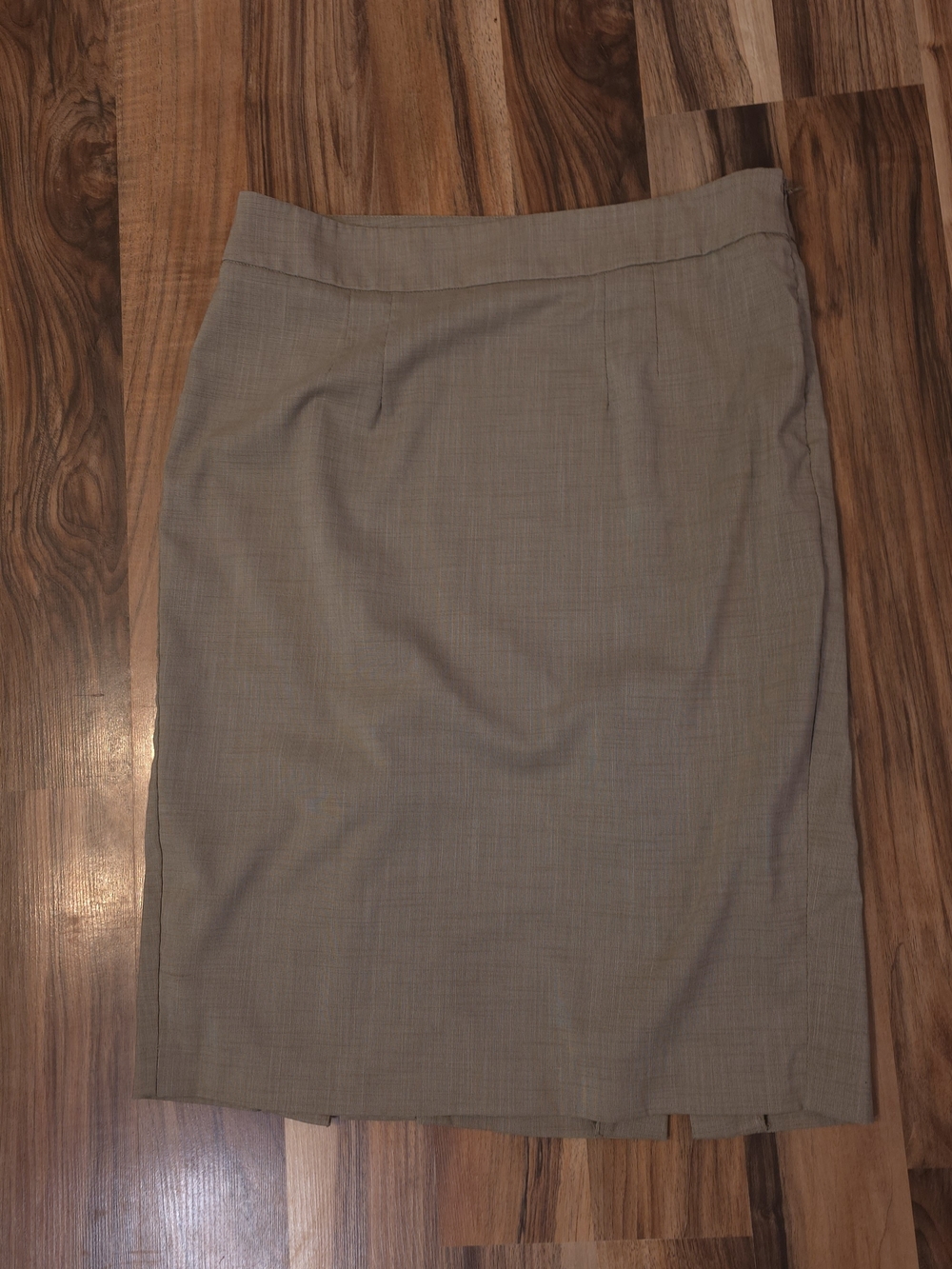 New York & Company Taupe Stretch Pencil Skirt Office Minimalist Business